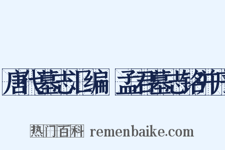 唐代墓志汇编·孟君墓志铭并序是什么意思的图片
